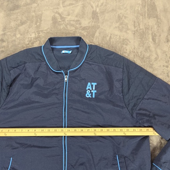 AT&T Windbreaker Jacket Adult XL Blue Nylon Full Zip Soft Shell Uniform Workwear - Picture 5 of 7